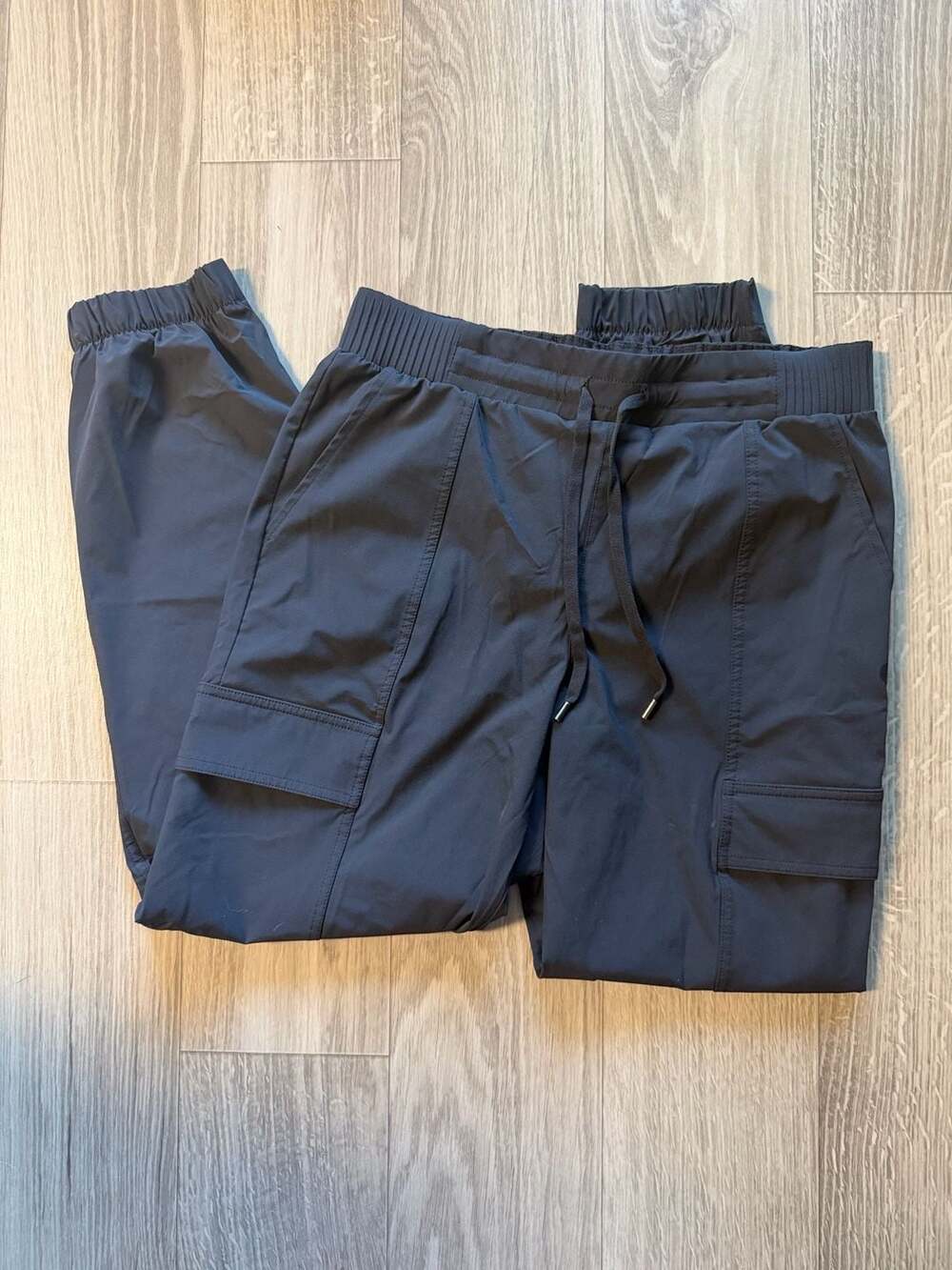 Avia Cargo Jogger Pants Size M (8-10) Black Athletic Drawstring